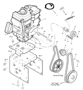 Engine Diagram and Parts List for C950-52461-0 2004 Briggs and Stratton Snow Blower